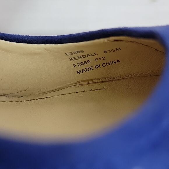 Calvin Klein Blue Suede Snakeskin Round Toe Kendall Platform 5 in Heels Size 8.5 - Picture 11 of 15